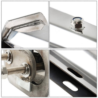 Solid Spare Pair 30" Stainless 2-1/2" Bolt Spring Loaded Mud Flap Hangers Straight Tapered