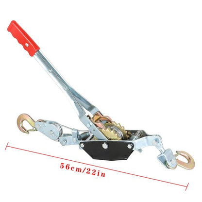 Solid Spare 2 Ton Dual Gear Power Puller Ratcheting Gear Pulley System New