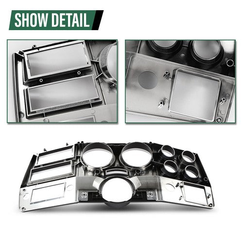 Solid Spare Fit For 1984-1987 Chevrolet GMC Truck Gauge Instrument Dash Bezel Trim With A/C