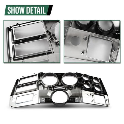 Solid Spare Fit For 1984-1987 Chevrolet GMC Truck Gauge Instrument Dash Bezel Trim With A/C