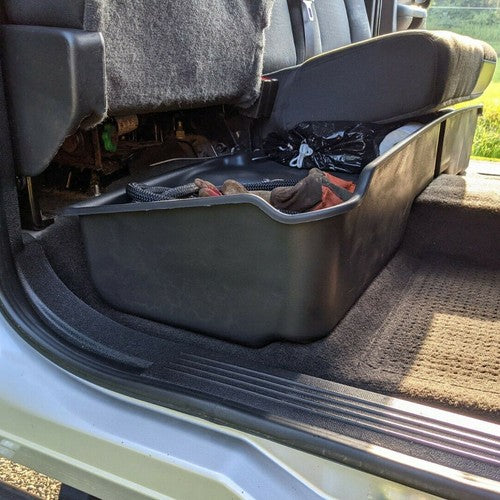 Solid Spare For 2007-2013 Chevy GMC Silverado Sierra Extended Cab Underseat Storage Box