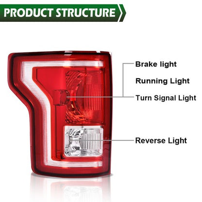 Solid Spare New Fit For 2015 2016 2017 Ford F-150 F150 Tail Light Lamp Left Driver Side LH