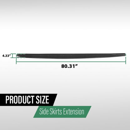 Solid Spare Fit For 14-20 BMW F32/F36/F33 4 Series M Sport Side Skirts Extension Carbon Look