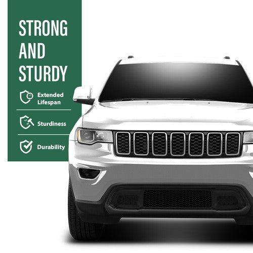 Solid Spare Fit For 2017-2022 Jeep Grand Cherokee Front Lower Grille & Bumper Grill Bezel