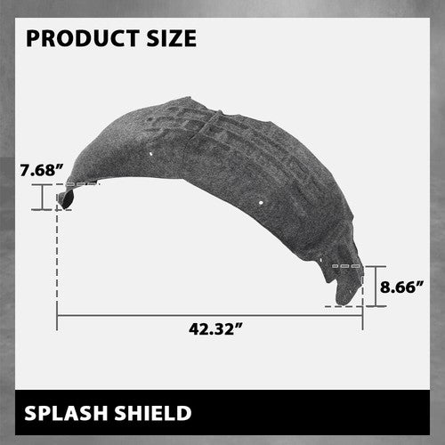 Solid Spare Rear Fender Liner Splash Shield Left Fit For 12-18 Ford Focus CP9Z-58278B51-A