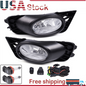 For 2009 2010 2011 Honda Civic Sedan Clear Lens Fog Lights W/Bulb Switch Wiring