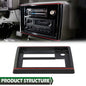 Solid Spare Fit For 81-88 El Camino Monte Carlo SS Radio Face Plate Black with Red Trim