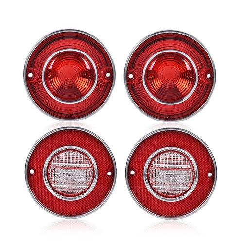 Solid Spare 4pcs Tail Lights & Backup Lights Fit For 1975-1979 Chevrolet Corvette C3 5.7L V8