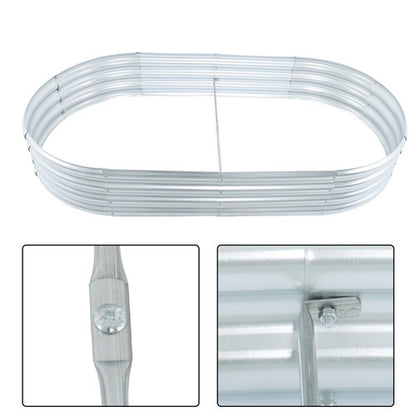 Solid Spare 2 Pcs 6x3x1ft Galvanized Raised Garden Bed Kit Large Metal Planter Box Outdoor