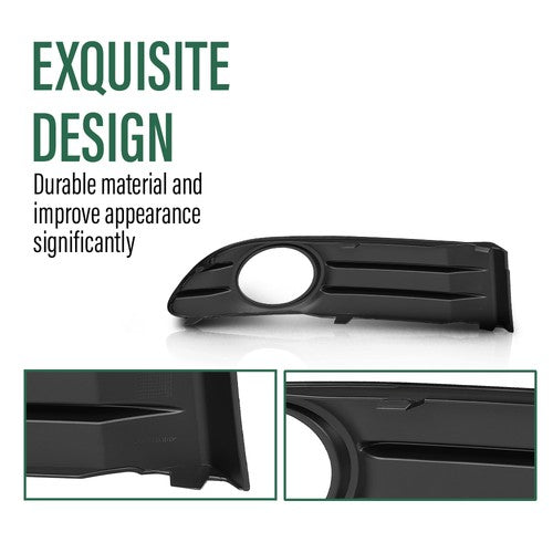 Solid Spare Fog Light Cover Bezel Trim Left+Right Side Fit For 2008-2012 Volvo S40 V50 S50