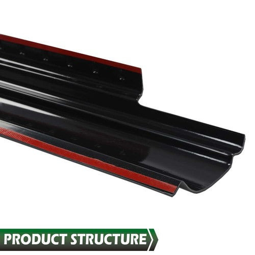 Solid Spare Fit For 07-18 Jeep Wrangler 4-Door Rocker Panel Guard Sill Plate Cover