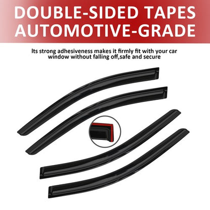4PCS FIT 2008-2012 Honda Accord  Window Vent Visor Sun Rain Guard Gloss Black