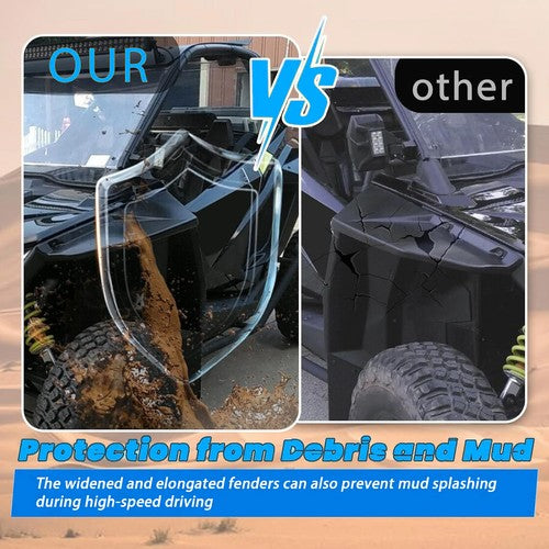Solid Spare For Polaris RZR Pro XP/Pro R/Turbo R 2020-2024 21 22 Full Coverage Fender Flares