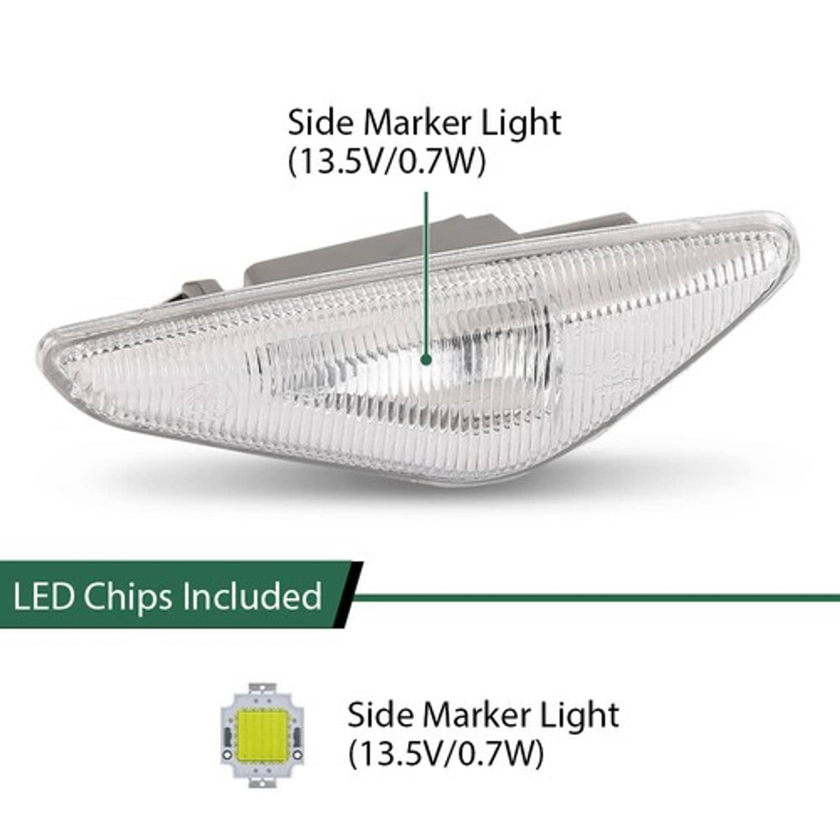 Solid Spare Fit For 2006-2013 BMW X3 F25 X5 E70 X6 E71 E72 Side Marker Turn Signal Light