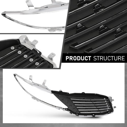 Solid Spare Front Bumper Upper Grille Grill Left Fit For 2013-2016 Lincoln MKZ DP5Z8201BA