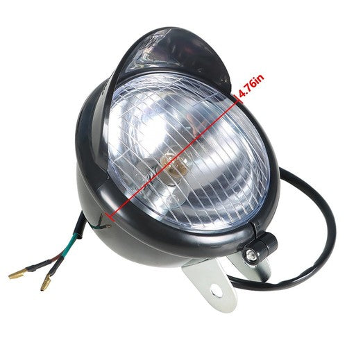 Solid Spare For Black Motorcycle Passing Driving Spot Fog Lamp w/ Turn Signal Lights