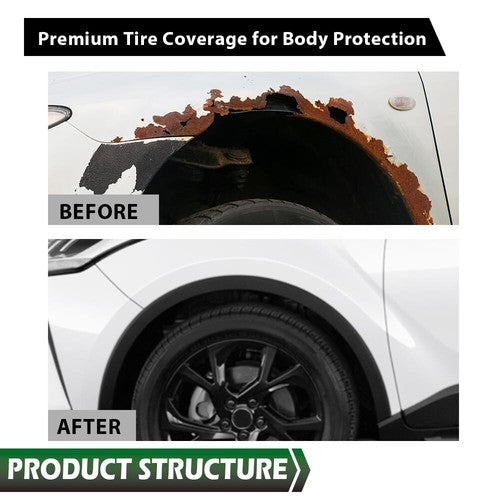 Solid Spare Fit For 18-21 Toyota C-HR Front Driver and Passenger Side Fender Trim Set