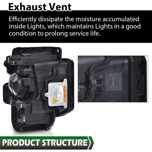 Solid Spare Fit For 19-21 Chevy Blazer Left Side HID/Xenon Projector Headlight w/ HID Kit