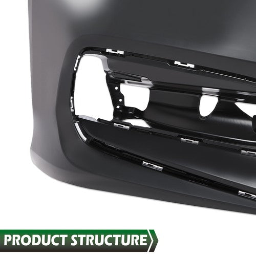 Solid Spare Front Bumper Cover Fit For 2018-2020 Honda Accord Sedan W/o Sensor HO1000314
