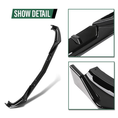 Solid Spare Fit For 16-2021 Honda Civic EX LX Sport Sedan Front Bumper Lip Spoiler Kit Black