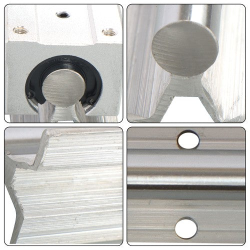 Solid Spare 2Pcs SBR12-400mm Linear RAIL Slide Shaft Rod Guide + 4Pcs SBR12UU Sliders