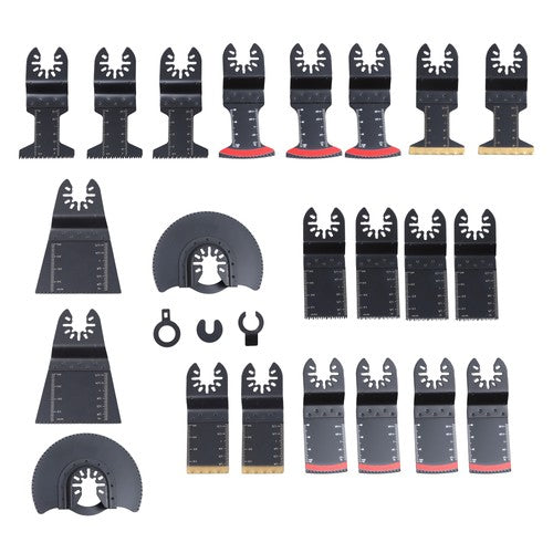 Solid Spare 25PCS Titanium Oscillating Tool Blade, Professional Bi-Metal Multitool Blades Ki