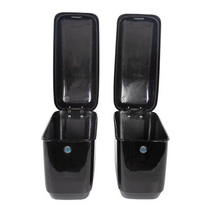 Solid Spare Universal Motorcycle Hard Saddlebag Saddle Bags For Harley Honda Shadow VTX