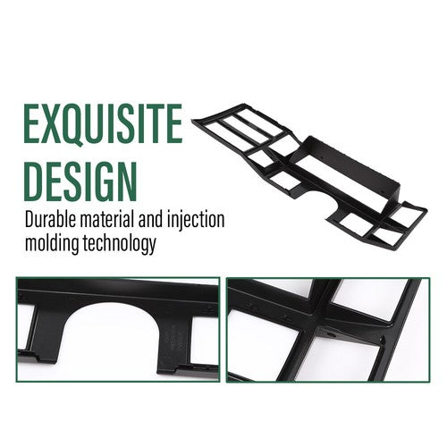 Solid Spare Fit For 84-1996 Jeep Cherokee XJ Comanche Dash Radio Bezel Instrument Trim Black