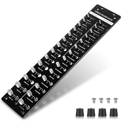 Solid Spare 28 Hole Nut and Bolt Thread Checker 6-32 Fine to 1/ M4x0.7 to M14x2.0 / 2-20 Fin