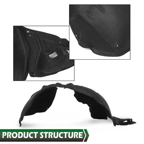 Solid Spare Fit For 2019-2023 Chevrolet Malibu Front Left+Right Fender Liner Splash Shield