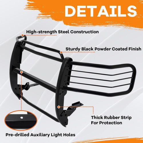 Solid Spare For Tahoe Avalanche Suburban 1500 2007-14 Grille Guard Steel Bumper Brush Guard