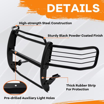 Solid Spare For Tahoe Avalanche Suburban 1500 2007-14 Grille Guard Steel Bumper Brush Guard