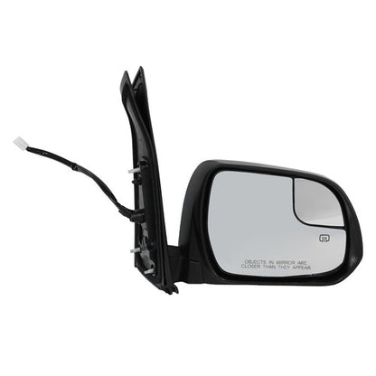 Black Smooth Power Heated Mirror for Toyota Sienna 2015-2020 Passenger RH Side