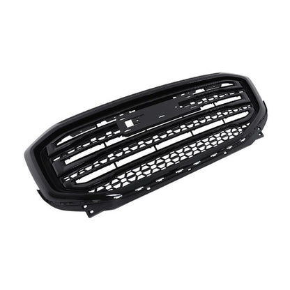 Solid Spare Compatible For GMC Acadia 2017-19 Gloss Black Front Bumper Upper Grille Plastic