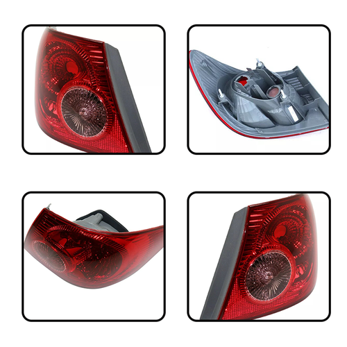 4PCS Rear Tail Lights Lamp Clear & Red Lens For 2003 04 2005-2008 Toyota Corolla