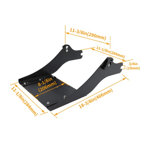 Solid Spare For Harley Touring Street Road Glide 97-08 Detachable Mount Rack Luggage Rack