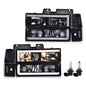 Solid Spare Fit For 94-00 C/K Suburban Clear Corner LED DRL Headlights Bumper Lamps Black