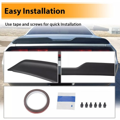 Solid Spare Rear Trunk Spoiler Wing For Dodge Challenger 2008-23 Demon Style Matte Black PTD