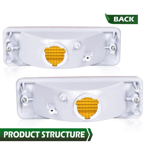 Solid Spare Fit For 84-88 Toyota Pickup Turn Signal Light Plastic Lens Left & Right Set of 2
