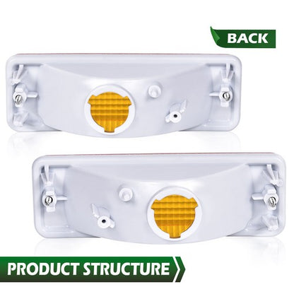 Solid Spare Fit For 84-88 Toyota Pickup Turn Signal Light Plastic Lens Left & Right Set of 2
