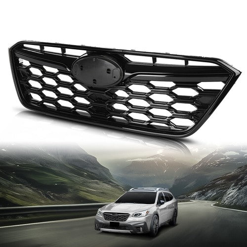 Solid Spare Fit For 2020-2022 Subaru Outback Front Bumper Upper Grille Honeycomb Grill