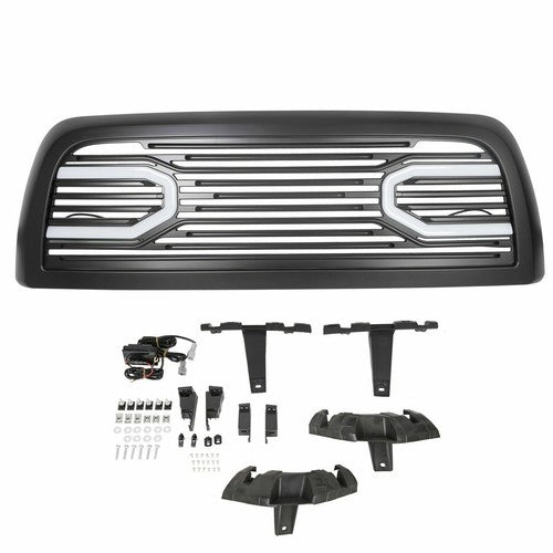 Solid Spare For 2010-2018 Dodge Ram 2500 3500 4500 5500 Big Horn Black Grille Shell & Lights