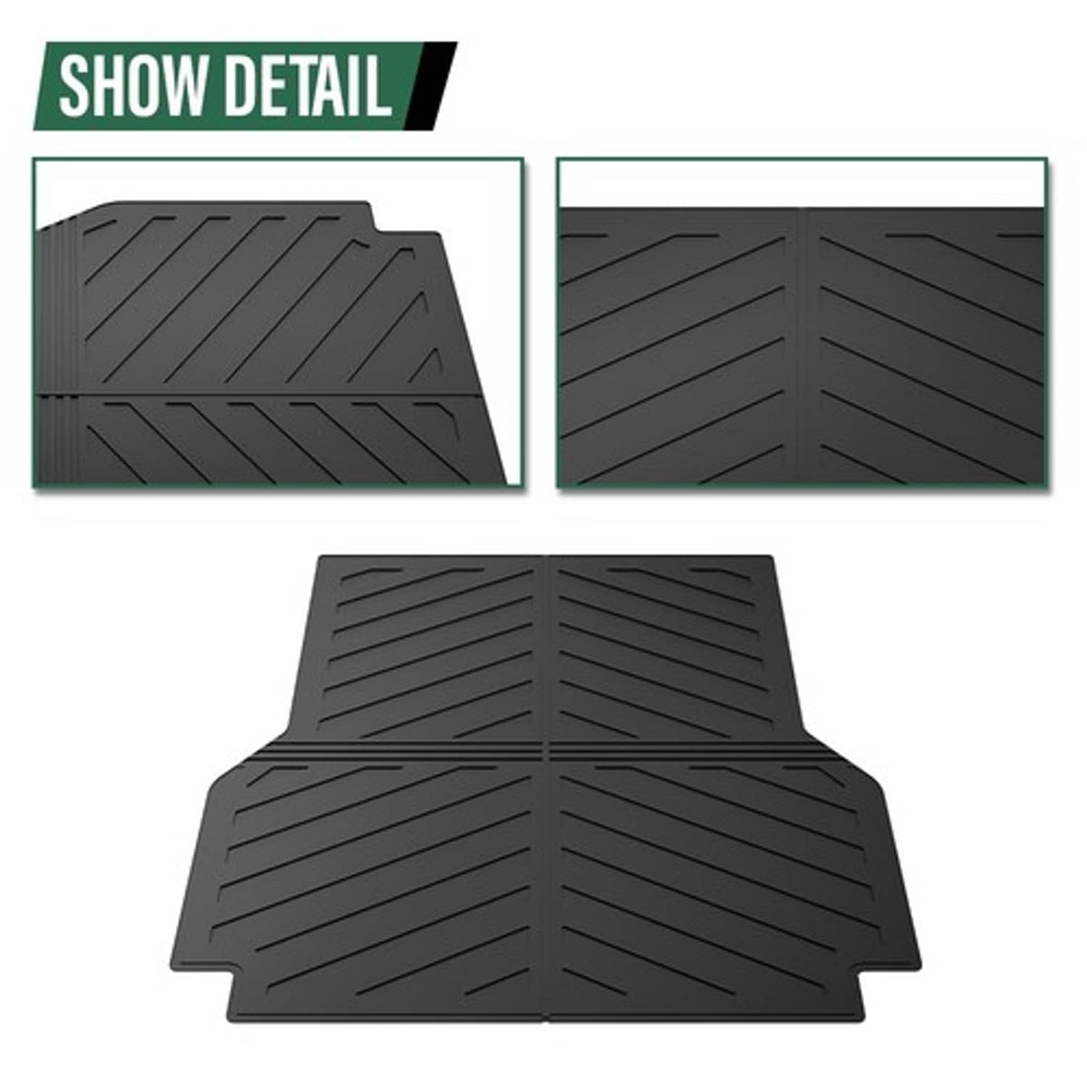 Solid Spare Fit For 2005-2023 Toyota Tacoma 5FT All Weather TPE Truck Bed Mat Protection