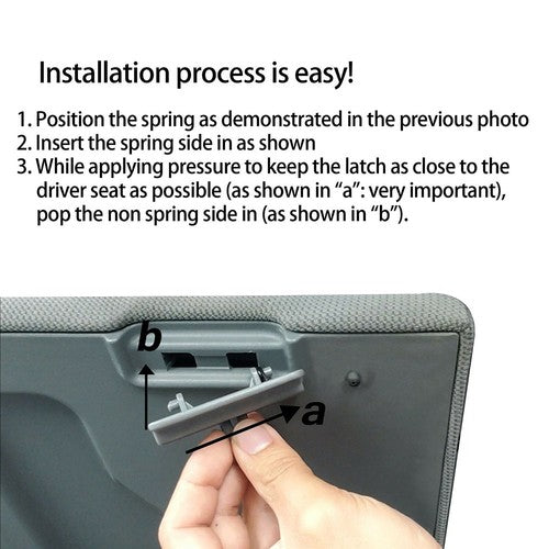 Solid Spare Center Console Seat Lid Latch For Ford F-150 2010-2018 Brand New Gray Plastic