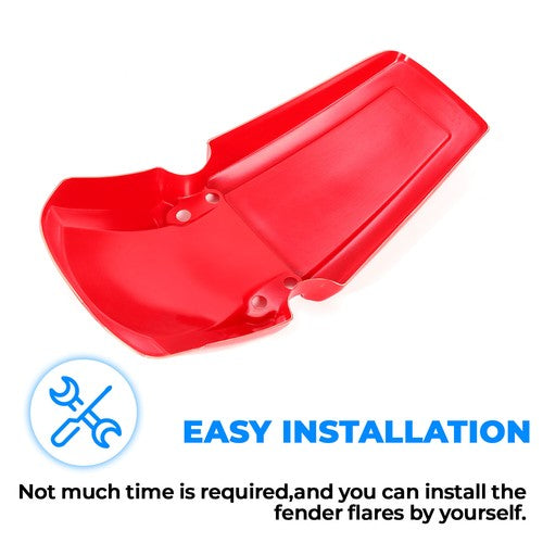Solid Spare For Honda ATC250R 1983-1984 Front Fender Mud Guard Flaps Plastic Red