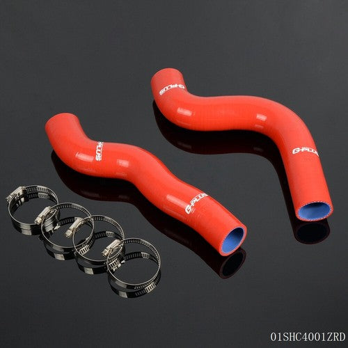 Solid Spare Fit For 1991-1993 Lancia Delta Integrale 16V MK2 Red Silicone Radiator Hose Kit