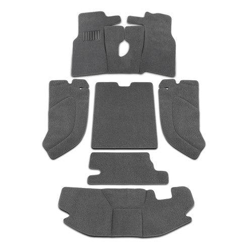Solid Spare 6PCS Floor Mats Interior Carpets Rug Kit Gray Fit For 1997-2006 Jeep Wrangler TJ
