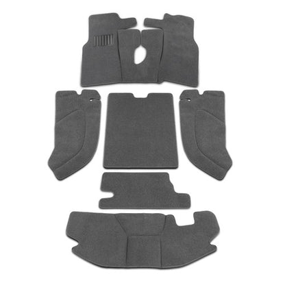 Solid Spare 6PCS Floor Mats Interior Carpets Rug Kit Gray Fit For 1997-2006 Jeep Wrangler TJ
