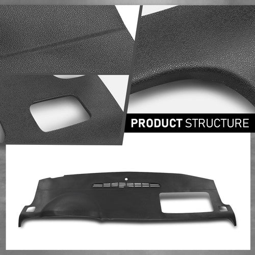 Solid Spare Fit For 2007-2014 Tahoe Avalanche Suburban Yukon TPE Dash Cover Cap Black