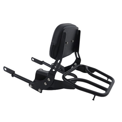 Solid Spare Backrest Sissy Bar w/ Luggage Rack For Bonneville T100 T120/Black 2016-24 US